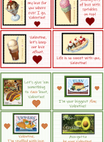 Philatelic Valentines Food related